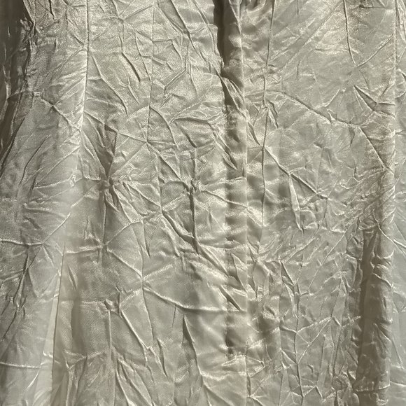 vintage 80s crinkle shiny body con sleeveless maxi party dress - Picture 3 of 12